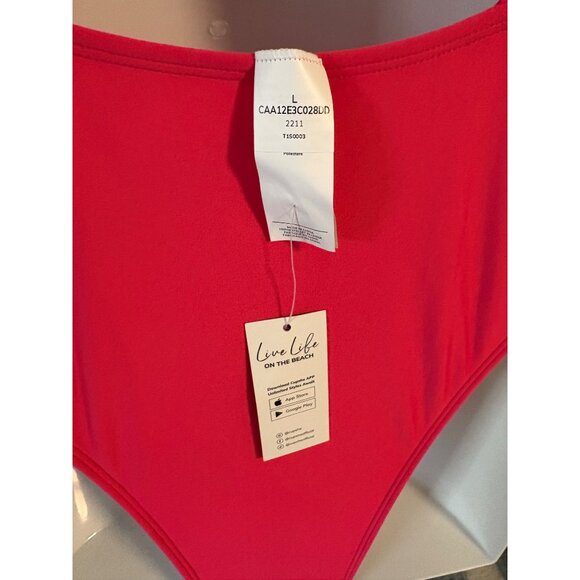 Cupshe Pink One Piece Swimsuit Knot Front Criss Cross Back Size Large Sexy Beach - Picture 7 of 8